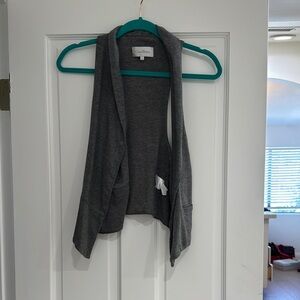 Costa Blanca Gray Asymmetrical Cardigan Sweater